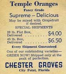 Givin' Ya'llz a glimpse of Chester's Prices from FloridaPast timez