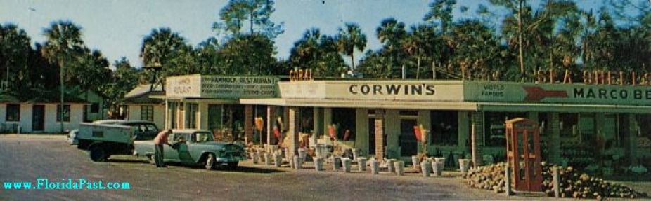 Here we are, at Corwin's Gift Shop and Restaurant, Down deep south, Everglades, Florida 